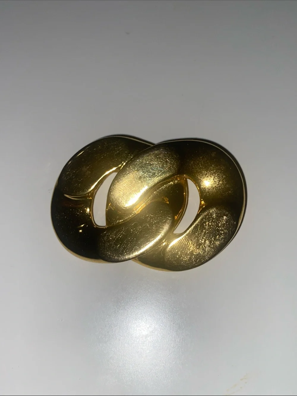 Gold Linked Statement Brooch - Unbranded